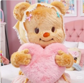 Butterbear cartoon heart gesture